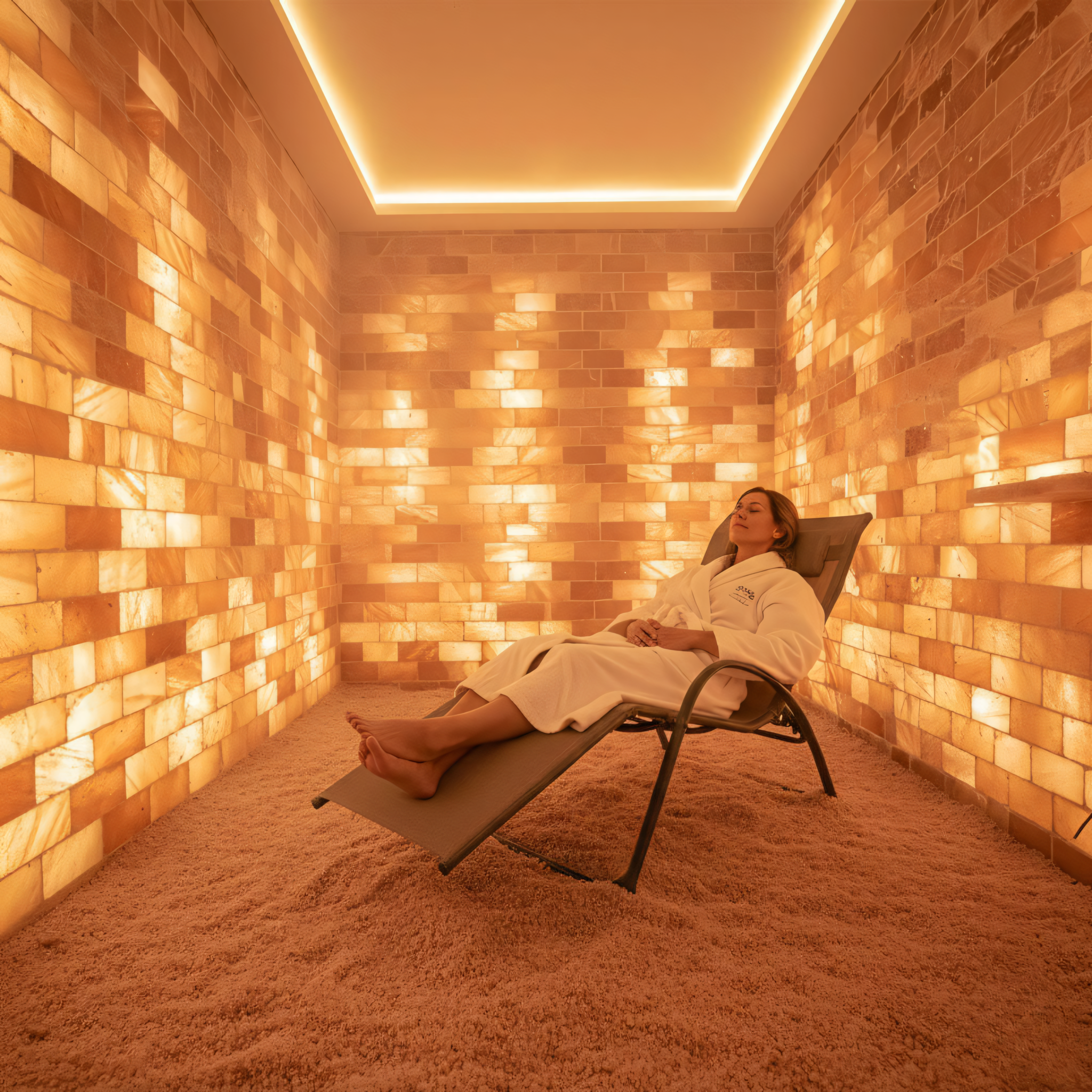 Himalayan salt room at Sen Wellness House Sacramento